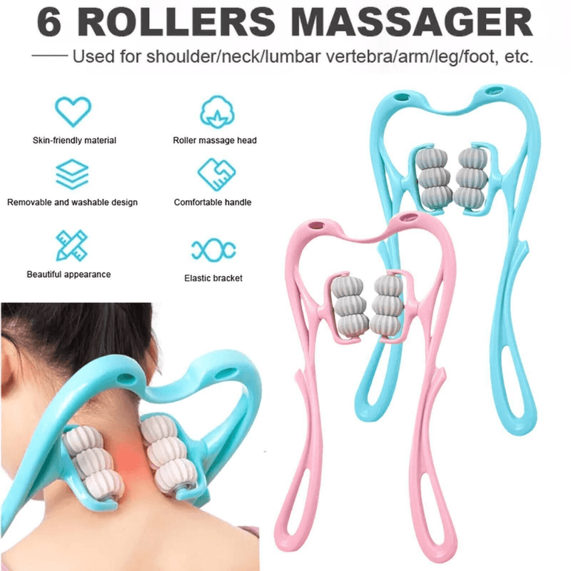 Handheld Neck Trigger Point Roller Massager Tool